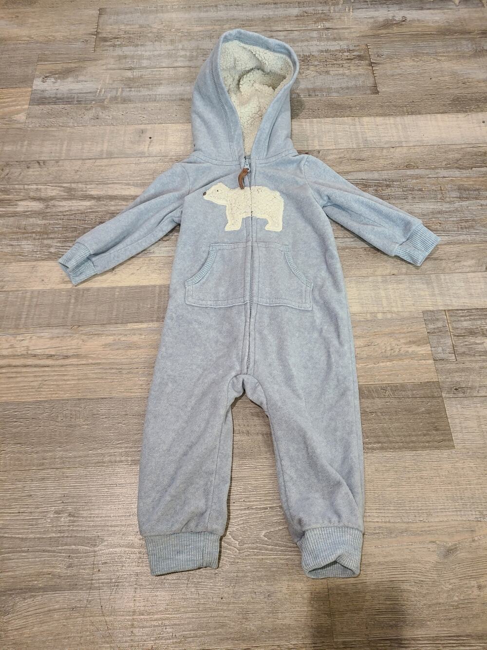Carters 9 months fleece long sleeve winter one piece